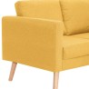 Canapé à 3 places Tissu Jaune 