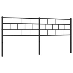 Tête de lit métal noir 193 cm 