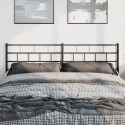Tête de lit métal noir 193 cm 