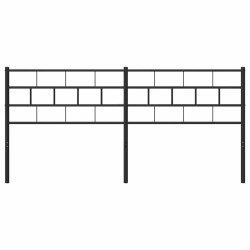 Tête de lit métal noir 193 cm 