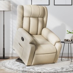 Fauteuil inclinable Crème Tissu 
