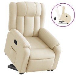 Fauteuil inclinable Crème Tissu 