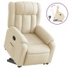 Fauteuil inclinable Crème Tissu 