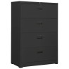 Classeur Anthracite 90x46x134 cm Acier 