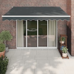 Auvent rétractable automatique anthracite 3,5x2,5 m 