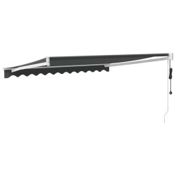 Auvent rétractable automatique anthracite 3,5x2,5 m 