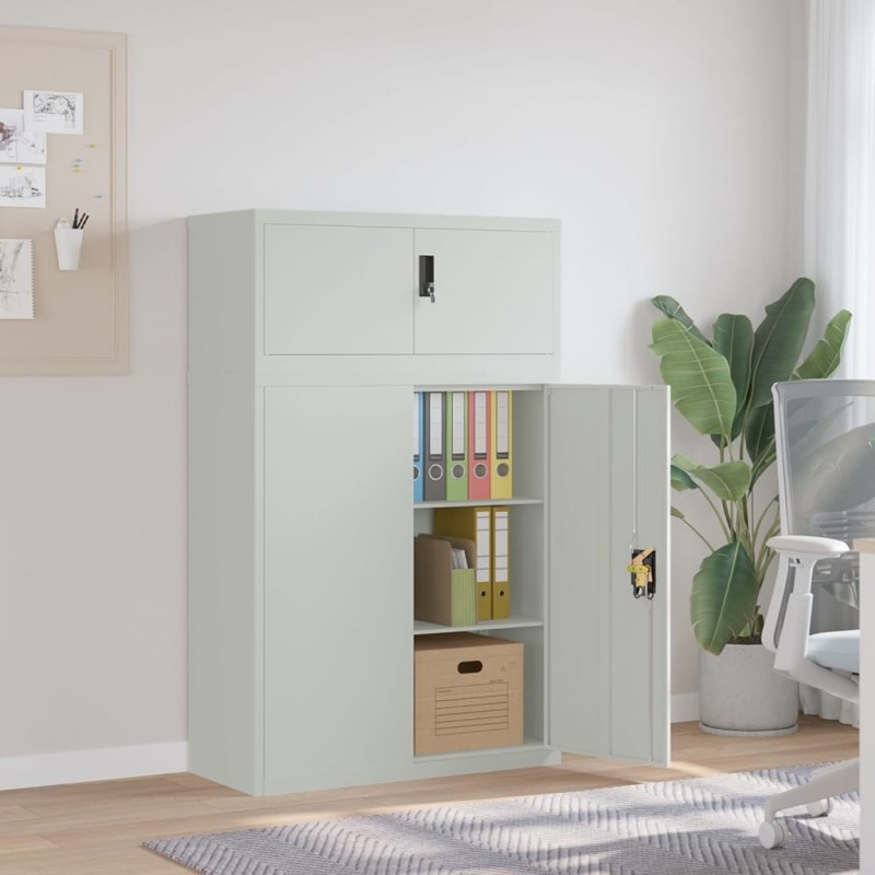 Classeur gris clair 90x40x145 cm acier Classeur gris clair 90x40x145 cm acier