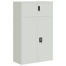 Classeur gris clair 90x40x145 cm acier 