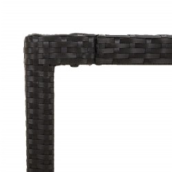 Ensemble à manger de jardin avec coussins 3 pcs Noir 