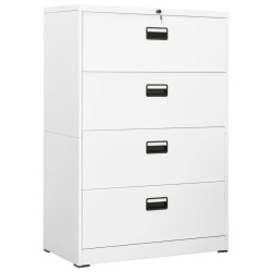 Classeur Blanc 90x46x134 cm Acier 