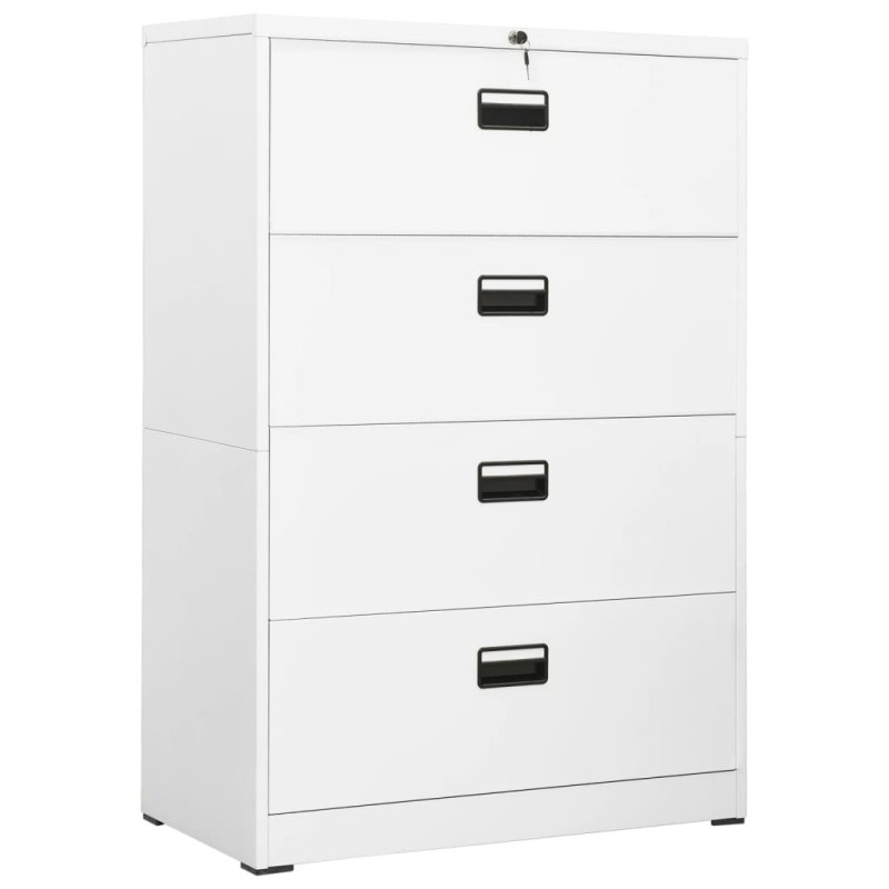 Classeur Blanc 90x46x134 cm Acier 