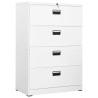 Classeur Blanc 90x46x134 cm Acier 
