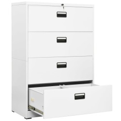 Classeur Blanc 90x46x134 cm Acier 