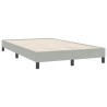 Sommier à lattes de lit et matelas gris clair 120x220cm velours 