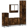 Ensemble meubles salle de bain 4 pcs chêne fumé bois ingénierie 