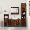 Ensemble meubles salle de bain 4 pcs chêne fumé bois ingénierie 