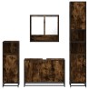 Ensemble meubles salle de bain 4 pcs chêne fumé bois ingénierie 