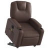 Fauteuil inclinable de massage électrique marron similicuir 