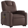 Fauteuil inclinable de massage électrique marron similicuir 