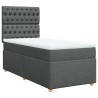 Sommier à lattes de lit avec matelas Gris foncé 80x200 cm Tissu 