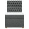Sommier à lattes de lit avec matelas Gris foncé 80x200 cm Tissu 