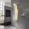 Système de panneau de douche acier inoxydable doré incurvé 