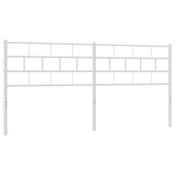 Tête de lit métal blanc 193 cm 