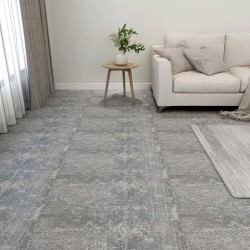 Dalles de plancher autoadhésives 20 pcs PVC 1,86 m² gris béton 