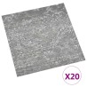 Dalles de plancher autoadhésives 20 pcs PVC 1,86 m² gris béton 