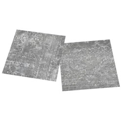 Dalles de plancher autoadhésives 20 pcs PVC 1,86 m² gris béton 