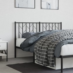 Tête de lit métal noir 140 cm 