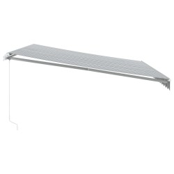 Auvent manuel rétractable anthracite et blanc 450x350 cm 