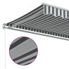 Auvent manuel rétractable anthracite et blanc 450x350 cm 