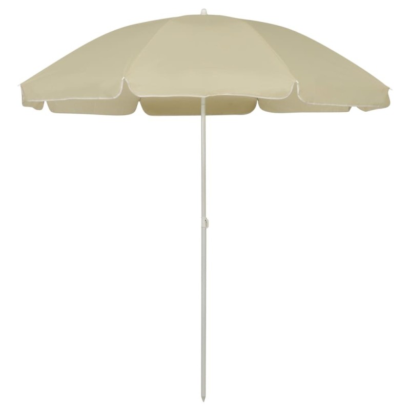 Parasol de plage jaune sable 240 cm Parasol de plage jaune sable 240 cm