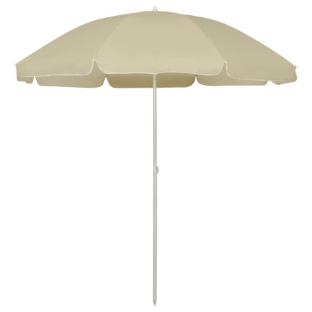 Parasol de plage jaune sable 240 cm 