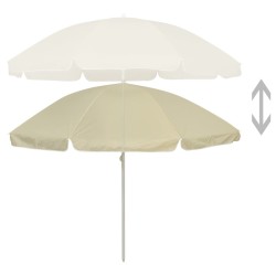 Parasol de plage jaune sable 240 cm 