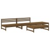 Salon de jardin 4 pcs marron miel bois de pin massif 