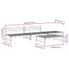 Salon de jardin 4 pcs marron miel bois de pin massif 