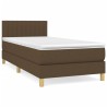 Sommier à lattes de lit avec matelas Marron foncé 90x190 cm 