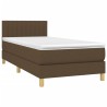 Sommier à lattes de lit avec matelas Marron foncé 90x190 cm 
