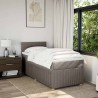 Sommier à lattes de lit avec matelas Taupe 90x200 cm Tissu 