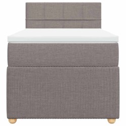 Sommier à lattes de lit avec matelas Taupe 90x200 cm Tissu 