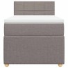 Sommier à lattes de lit avec matelas Taupe 90x200 cm Tissu 