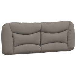 Lit avec matelas taupe 140x190 cm tissu 