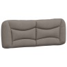Lit avec matelas taupe 140x190 cm tissu 