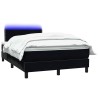 Sommier à lattes de lit avec matelas noir 120x210 cm velours 