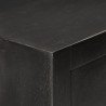 Armoire à tiroirs Noir et doré 45x30x105 cm Bois de manguier 