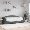 Lit de jour avec matelas gris foncé 80x200 cm tissu 
