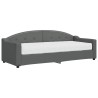 Lit de jour avec matelas gris foncé 80x200 cm tissu 