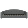 Lit de jour avec matelas gris foncé 80x200 cm tissu 